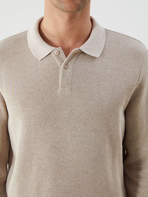 Polo Yaka Erkek Triko Kazak