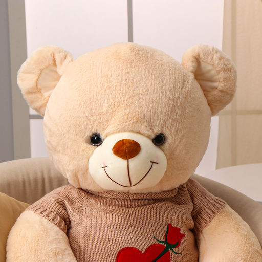 Мягкая игрушка Мишка, в вязаной кофте, 100 см, цвет бежевый - Simaland фото 2