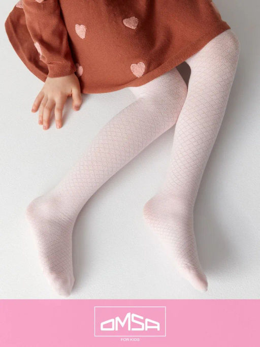 OMSA kids Collant 12A02-1 с ажур рис без пятки - rosa  фото 6