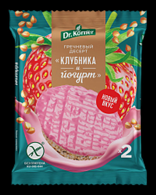 «Злаковый десерт клубничный с йогуртом» гречневый 0,034