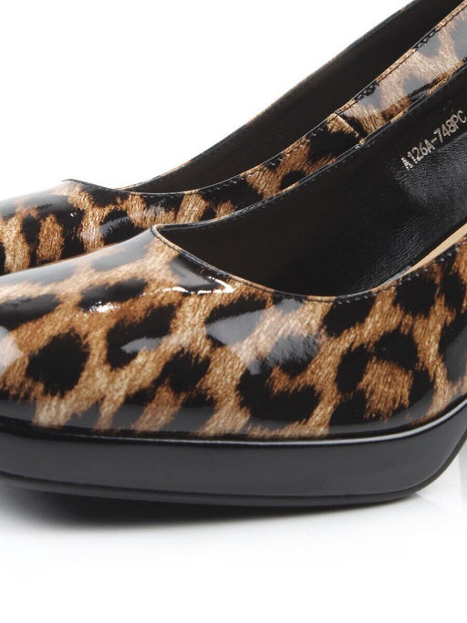 06-A126A-748PC BLACK/LEOPARD Туфли женские (натуральная кожа)