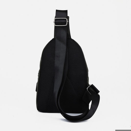 Сумка слинг мужская из текстиля, отверстие для наушников, цвет зелёный - Simaland фото 5