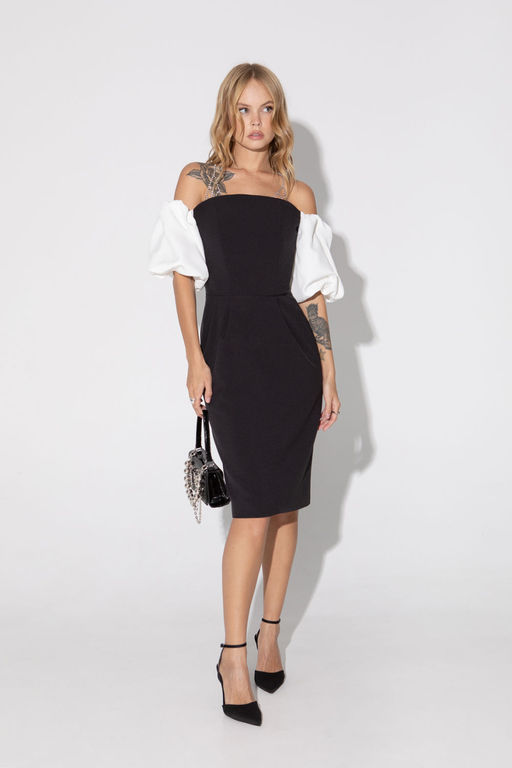 Платье Pirs 4984 черно-белый  фото 4