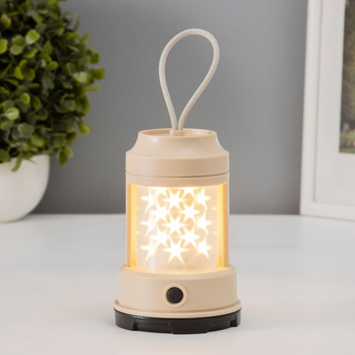 Фигурка световая RISALUX «Звездное небо», 2 Вт, LED, 3×АА, бежевый, 8×8×13 см