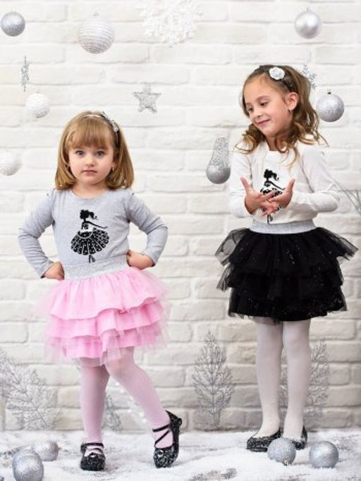 CRB wear/CAK 7470 Юбка для девочки, черный/Ex.Cherubino  фото 2