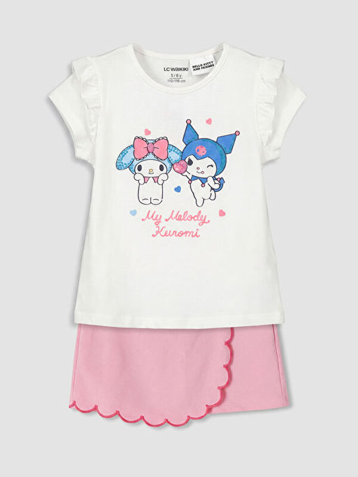 Hello Kitty ve Kuromi Bask?l? K?z ?ocuk Tak?m
