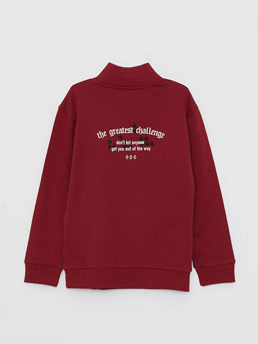 Dik Yaka Bask?l? Uzun Kollu Erkek ?ocuk Sweatshirt - Waikiki фото 2