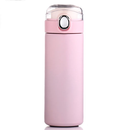 Термос Мастер К Simple, 400 мл, 20.5?6.3 см сохраняет тепло 8 ч, нержавеющая сталь, пластик, розовый