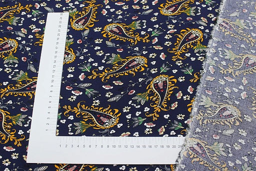 Штапель Джалия цв.чернильно-синий, ш.1.45м, вискоза-100%, 100гр/м.кв - Купава фото 4