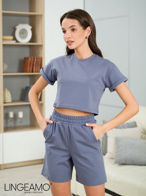 Трикотажный женский кроп-топ Lingeamo  ВФ-15 (84)  фото 3