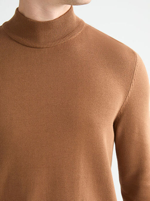 Yar?m Bal?k?? Yaka Erkek Triko Kazak