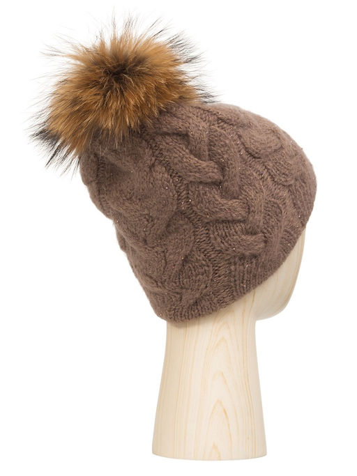 Шапка жен. шерсть+мох+акр LB-N88018 cacao - Labbra фото 2