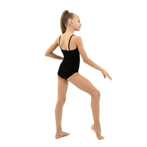 Купальник гимнастический Grace Dance, на тонких бретелях, р. 38, цвет чёрный  фото 6