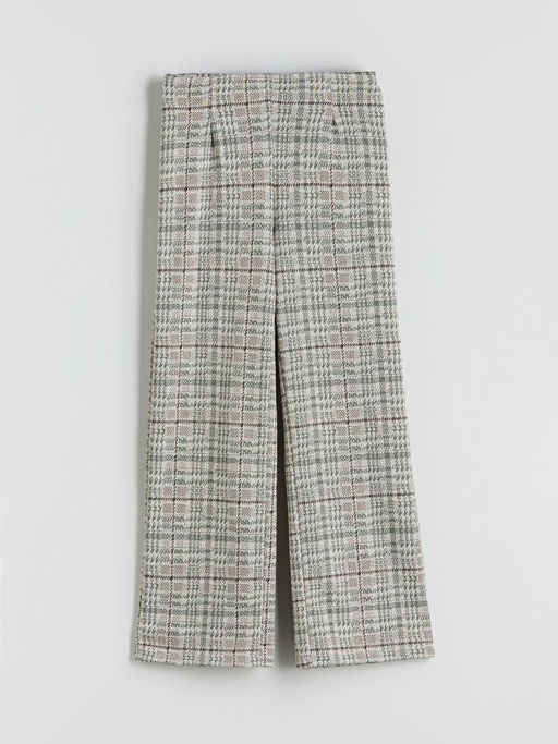 Beli Lastikli Ekose K?z ?ocuk Pantolon