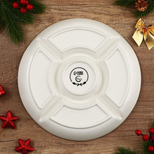 Менажница «Новогоднее настроение», 25.5×3 см, ручная работа