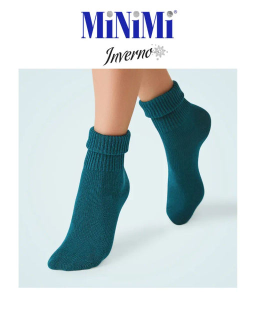 MINI INVERNO 3301 носки жен. 26% Шерсть, 62% Акрил, 10% Полиамид, 2% Эластан - Verde Foresta - Minimi фото 2