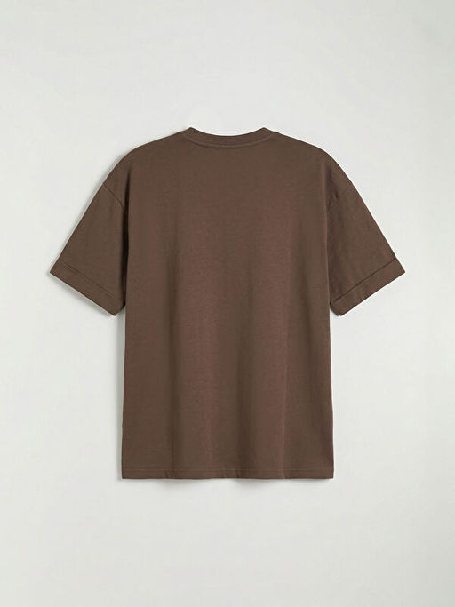 Bisiklet Yaka Bask?l? K?z ?ocuk Ti??rt