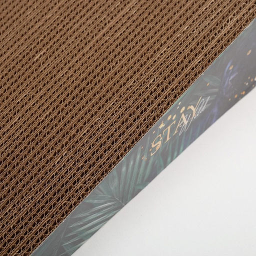 Когтеточка из картона с кошачьей мятой Stay wild, треугольная, 45 18 9 см - Пушистое счастье фото 4