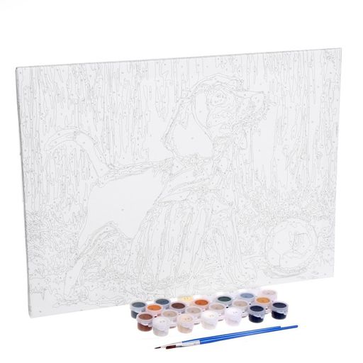 Картина по номерам на холсте Щенок с мячом, 40 30 см - Школа талантов фото 5