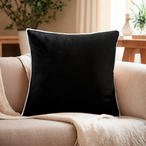 Наволочка декоративная Этель Кант, 45х45, цвет чёрный, велюр (100% пэ)  фото 5