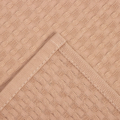 Полотенце Доляна цв. коричнево-серый 35х60 см, 100% хл., крупная вафля 220 г/м2  фото 9