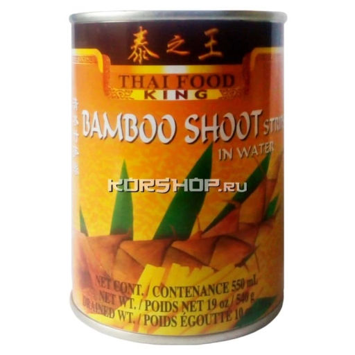 Ростки бамбука консервированные (соломка) / Bamboo Shoot (Strips) Тай Фуд Кинг/Thai Food King, Таиланд, 540 г Акция