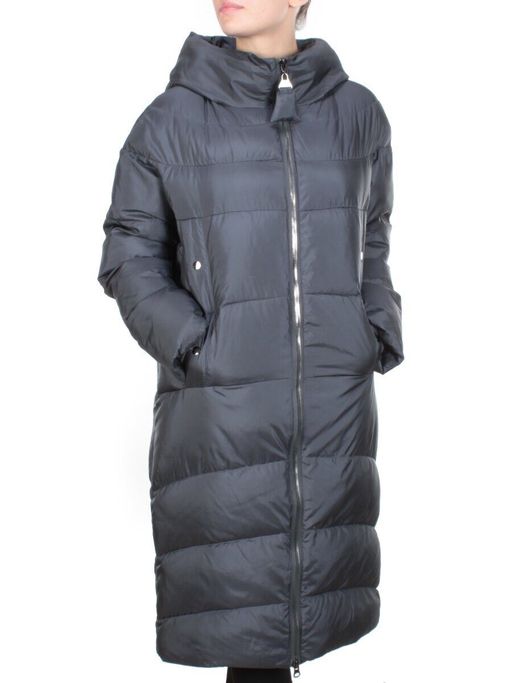 9257 DARK GRAY Пальто зимнее женское MELISACITI (200 гр. холлофайбера)