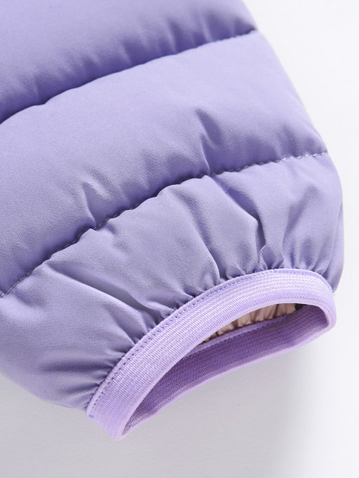 Куртка женская стёганая с капюшоном с графеновой подкладкой сиреневого цвета 9624_1Sn