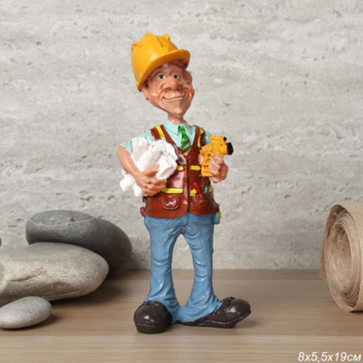 Фигурка Строитель 18 см / SS22-10 /уп 96/