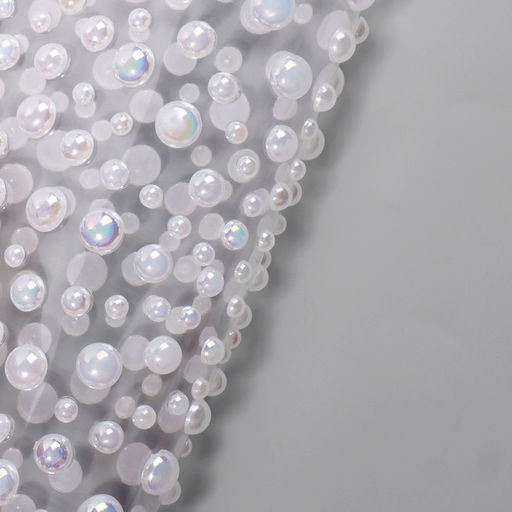 Цена за 5 шт. Жемчуг самоклеящийся «Ассорти», с голографией, 325 шт на листе, цвет белый