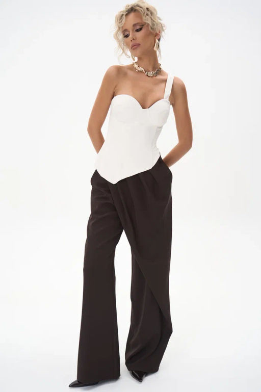 Брюки Шарлиз (шоколадный) - Эльза фото 5