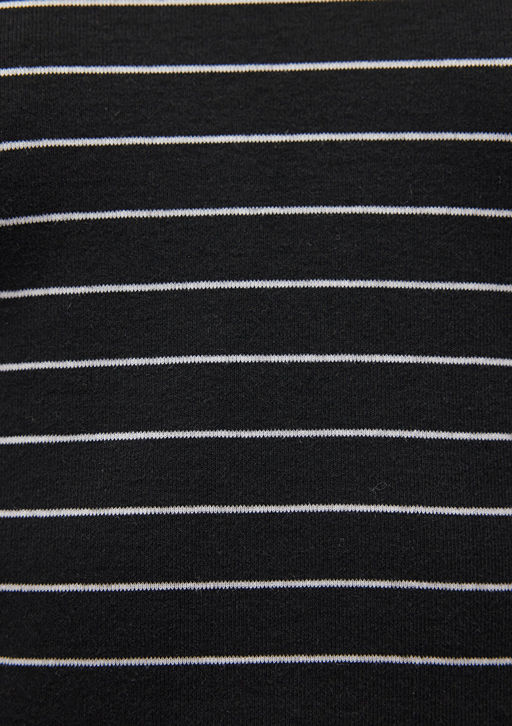 Siyah Cizgili Basic Tisort - Mavi фото 6