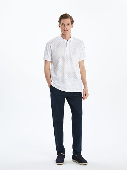 Polo Yaka K?sa Kollu Desenli Pike Erkek Ti??rt