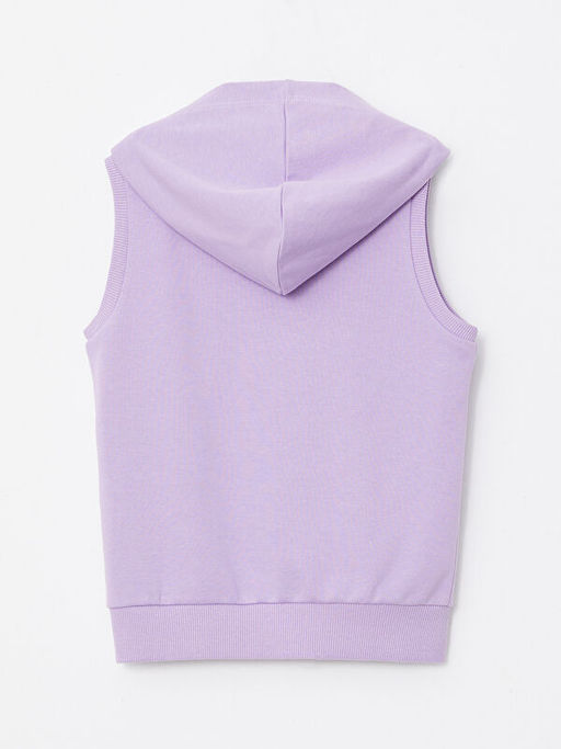 Kap??onlu Bask?l? K?z ?ocuk Fermuarl? Yelek - Waikiki фото 3