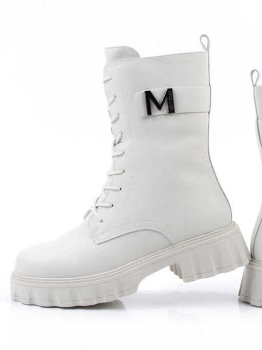 04-PAX27-2Z MILK Ботинки зимние женские (натуральная кожа, 100% шерсть)