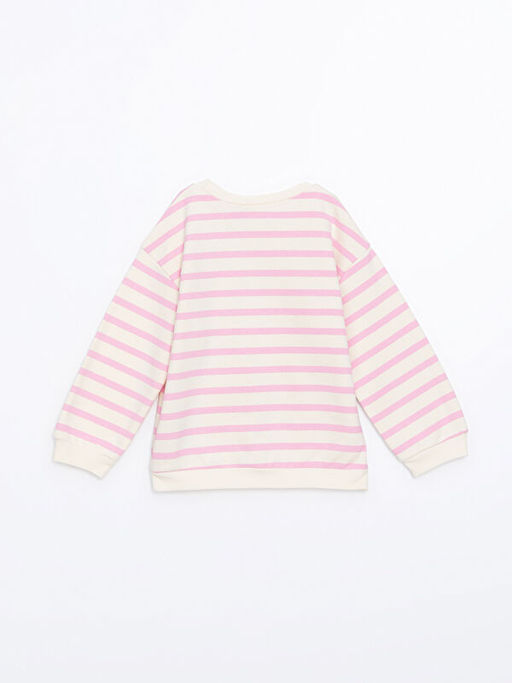 Bisiklet Yaka Uzun Kollu Barbie Bask?l? K?z Bebek Sweatshirt - Waikiki фото 3