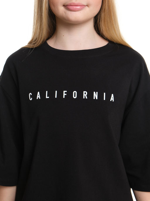 Футболка оверсайз с принтом 22-7453 белый - Mini maxi фото 20