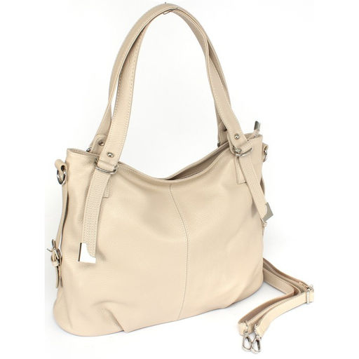 Сумка женская натуральная кожа GU 163-6019-1, 1отд+еврокарм, плечевой ремень, бежевый SALE 260184 - Adelia фото 5