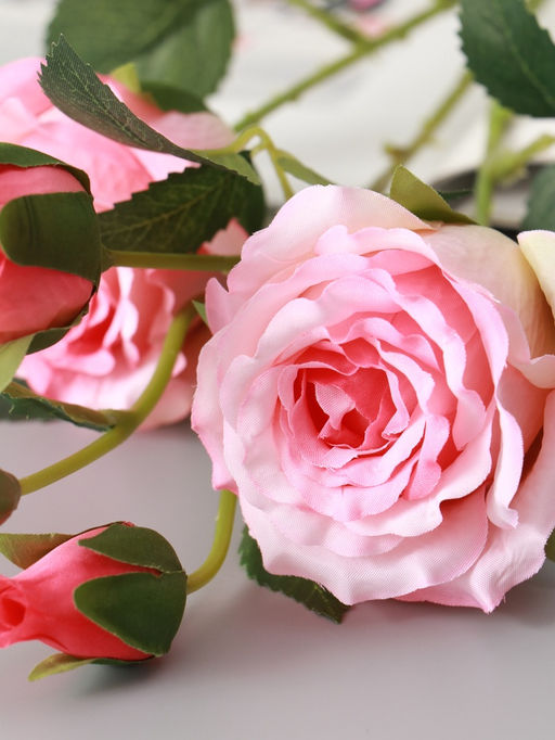 Цветы искусственные "Роза Августина галант" d-6 см 55 см, светло-розовый