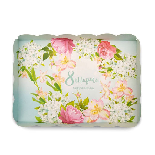 Цена за 5 шт. Коробка для печенья С 8 Марта, 22?15?3 см