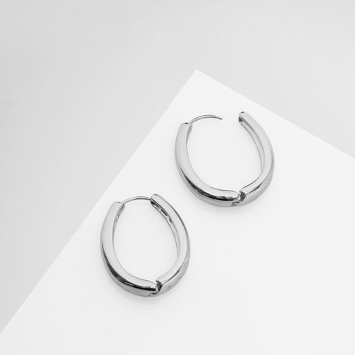 Серьги металл Богема вираж, цвет серебро - Qf фото 2