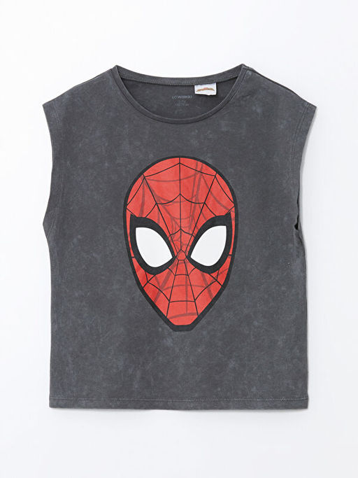 Bisiklet Yaka Kolsuz Spiderman Bask?l? Erkek Bebek Atlet