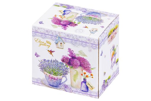 Кружка 400 мл 12,5*9*10 см Лаванда NEW BONE CHINA - Elan gallery фото 7