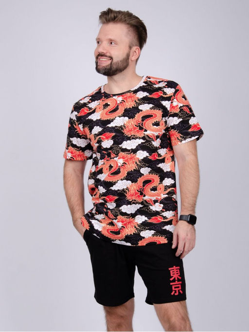 Костюм Драконы шорты, трикотаж - Малина фото 8