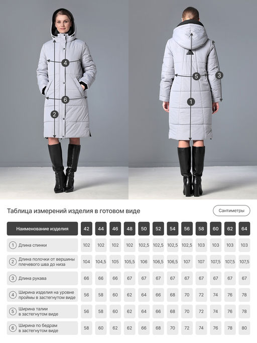 25422 Пальто графитовый - Dizzyway фото 3