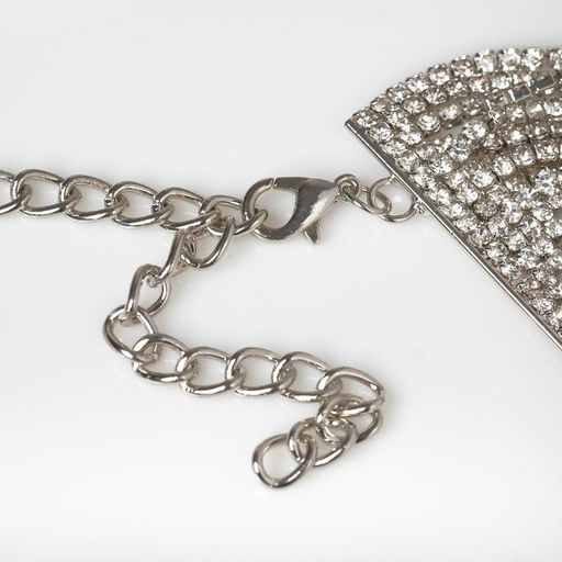 Чокер Лёд изысканный, цвет белый в серебре,30 см - Queen fair фото 2