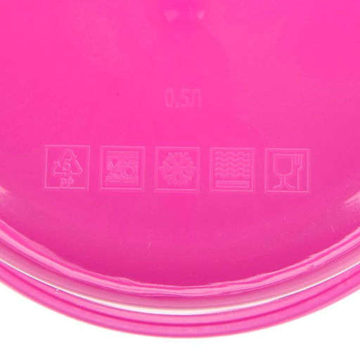 Цена за 2 шт. Ланч - бокс круглый Цветы, 500 мл - Сима-ленд фото 4