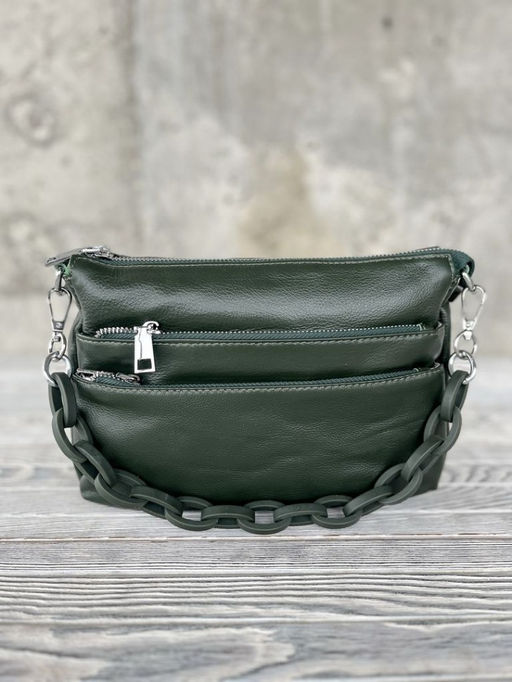 Женская кожаная сумка через плечо 3011 Грин - Sergio valentini фото 2