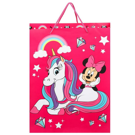 Пакет ламинированный вертикальный, 31 х 40 х 11 см, Минни и единорог - Disney фото 2