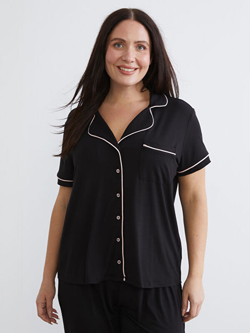 G?mlek Yaka Kad?n Pijama Tak?m?